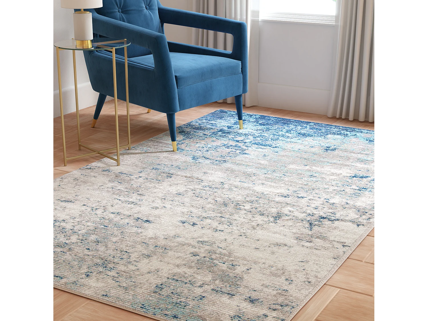 Tapis Gris/Bleu 160 X 229 cm - Isabella