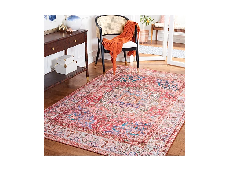 Tapis Rose/Crème 152 X 244 cm - Fleur