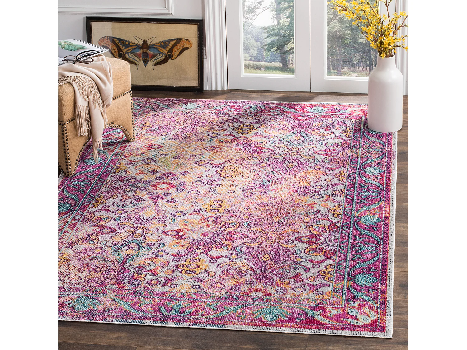 Tapis Bleu/Rose 122 X 183 cm - Duffy