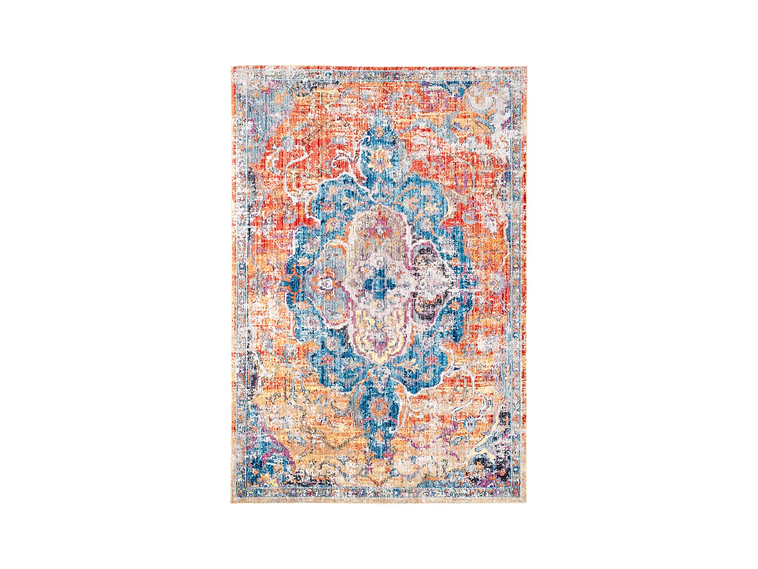 Tapis Bleu/Orange 122 X 183 cm - Ayla