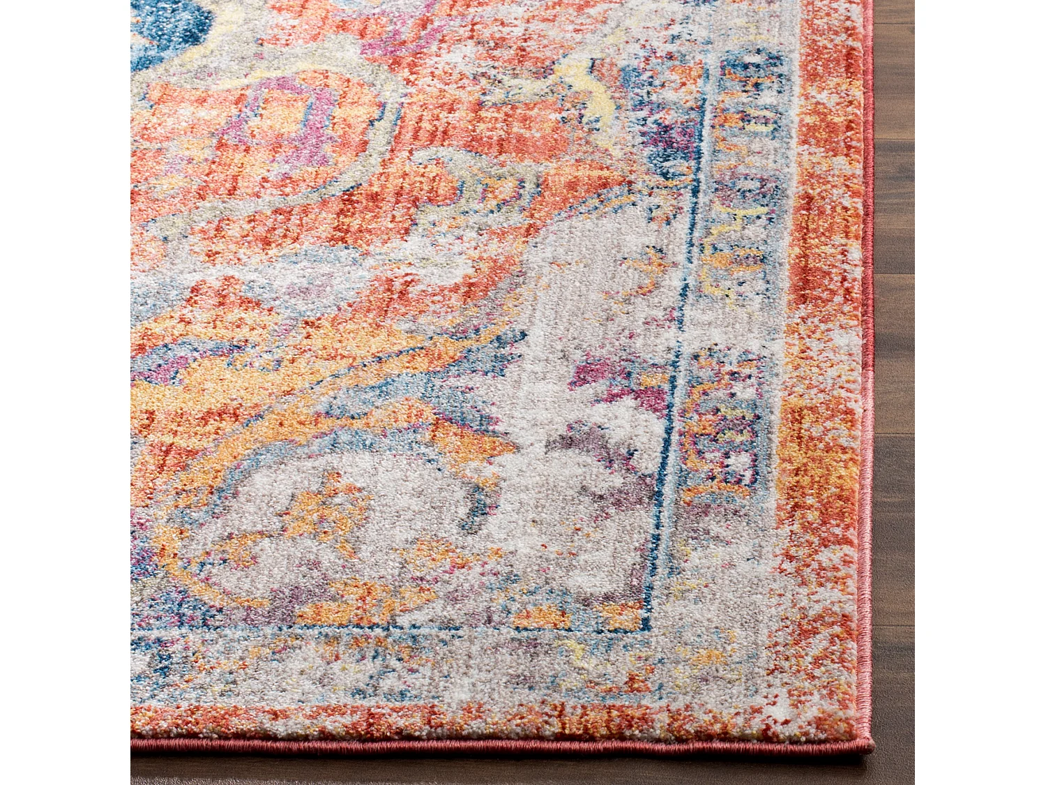 Tapis Bleu/Orange 122 X 183 cm - Ayla