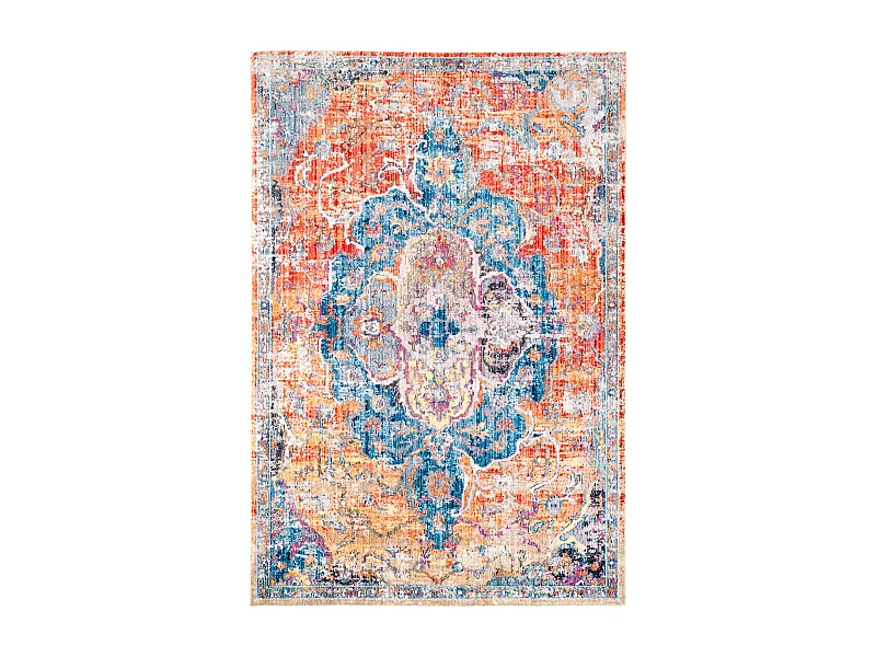Tapis Bleu/Orange 122 X 183 cm - Ayla