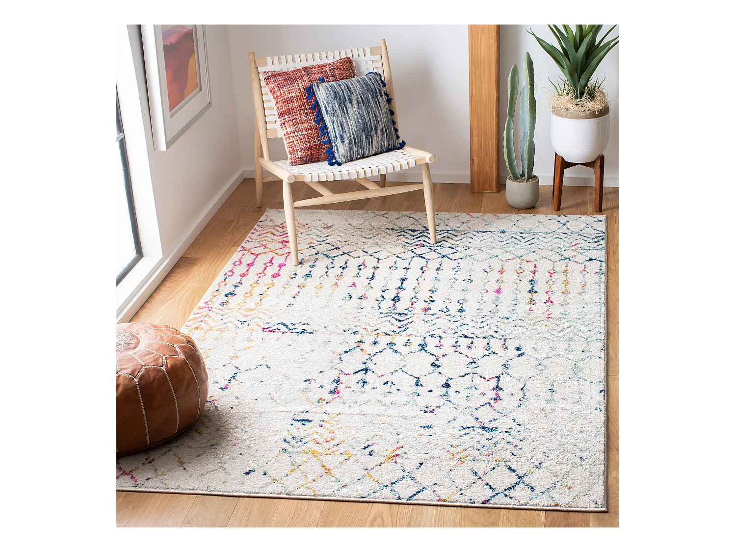 Tapis Neutre/Bleu 160 X 229 cm - Cecilia