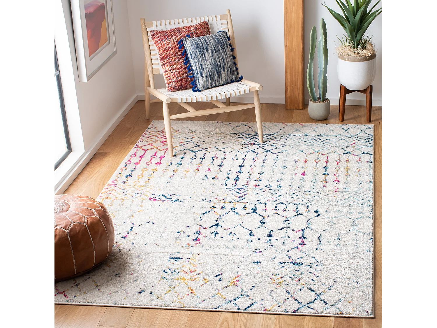 Tapis Neutre/Bleu 160 X 229 cm - Cecilia