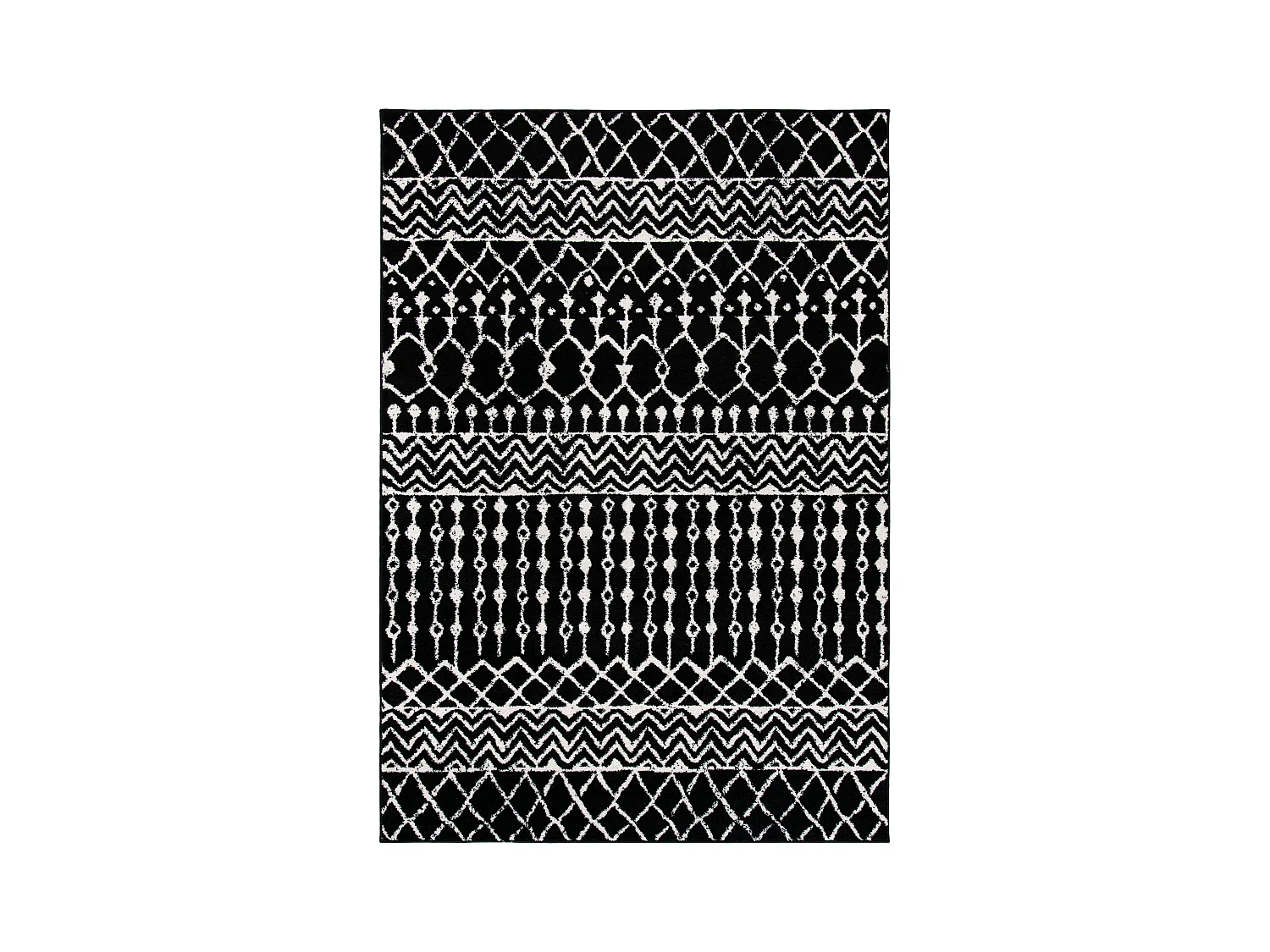 Tapis Noir/Neutre 91 X 152 cm - Cecilia