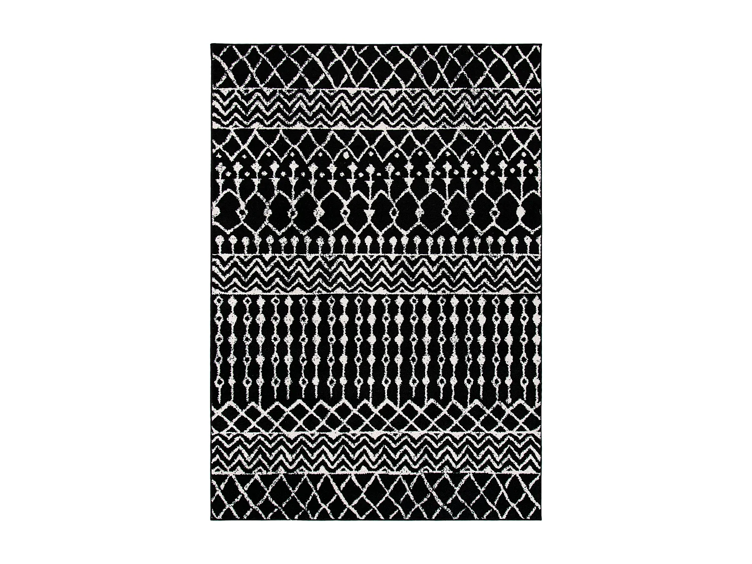 Tapis Noir/Neutre 91 X 152 cm - Cecilia