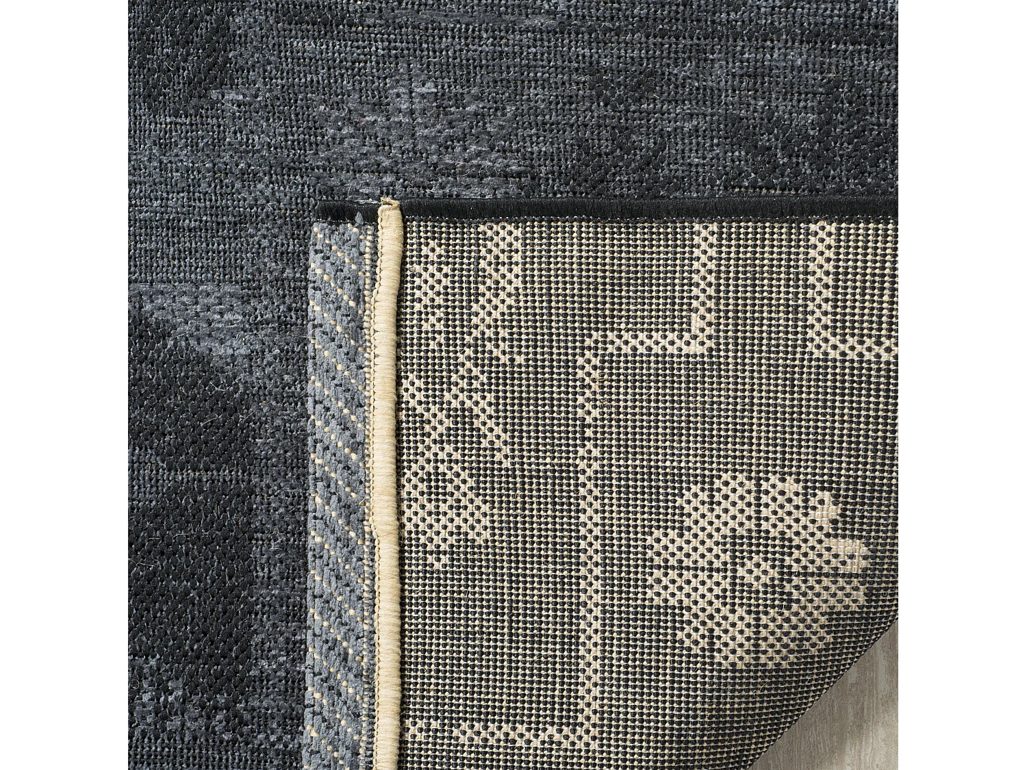 Tapis Noir/Gris 122 X 183 cm - Salam