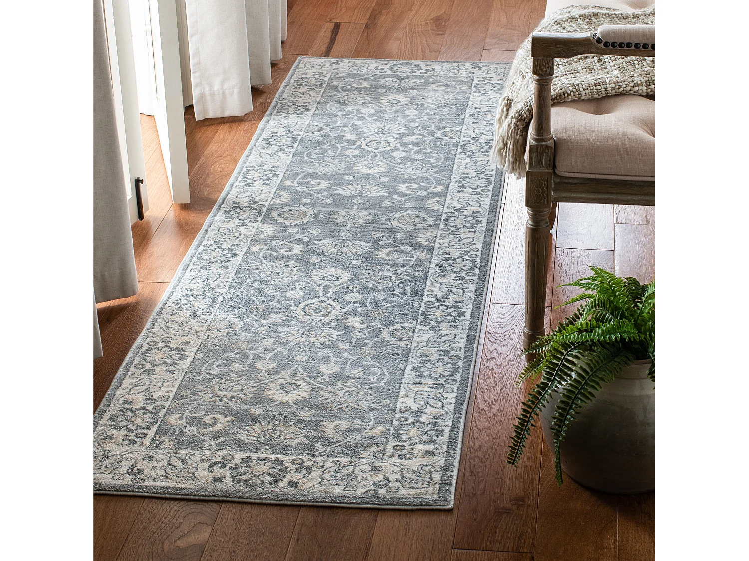 Tapis Gris/Neutre 66 X 213 cm - Alayna