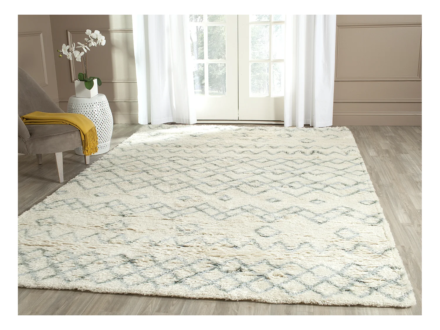 Tapis Neutre/Bleu 152 X 244 cm - Laszlo