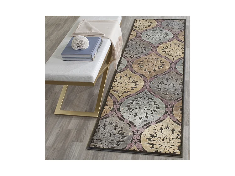 Tapis Gris/Multicolore 160 X 229 cm - Roseau