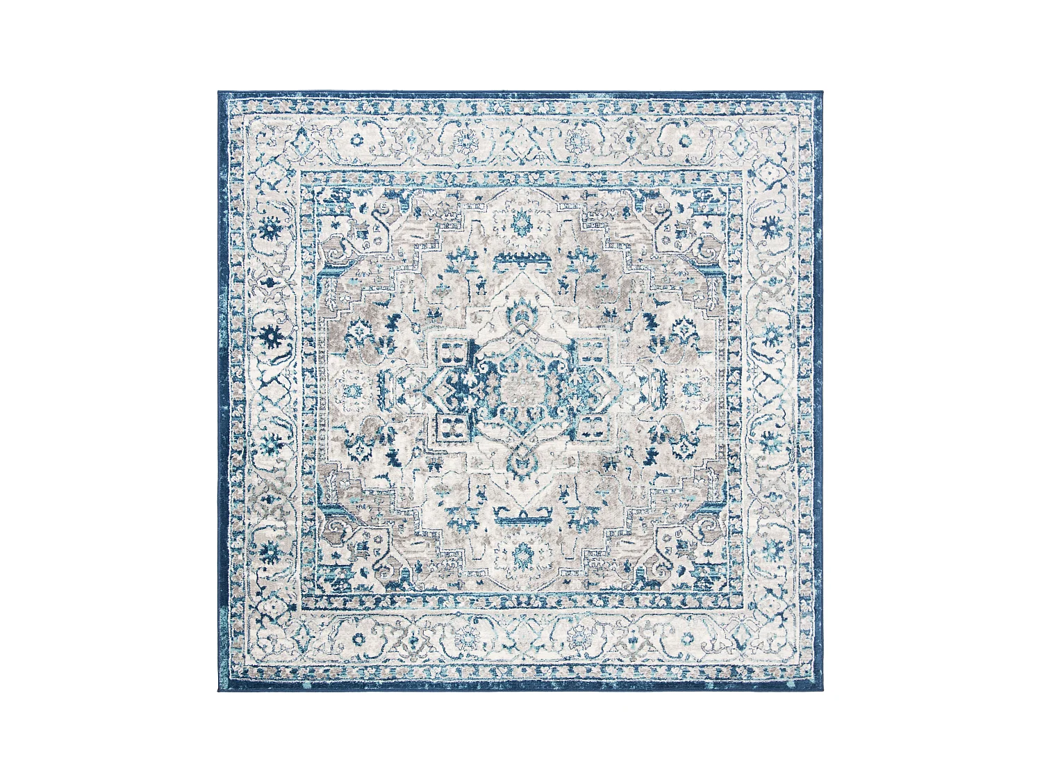 Tapis Gris/Bleu 201 X 201 cm - Russo