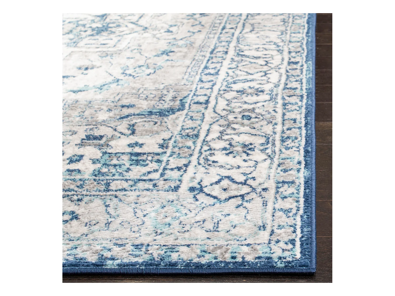 Tapis Gris/Bleu 201 X 201 cm - Russo