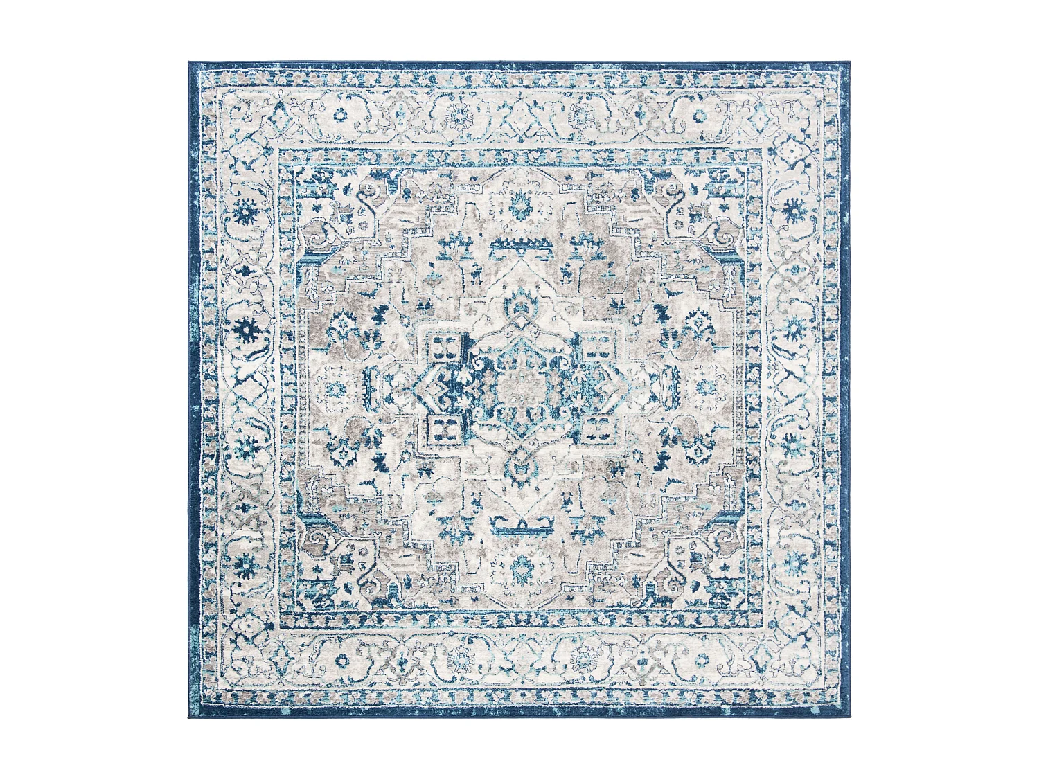 Tapis Gris/Bleu 201 X 201 cm - Russo