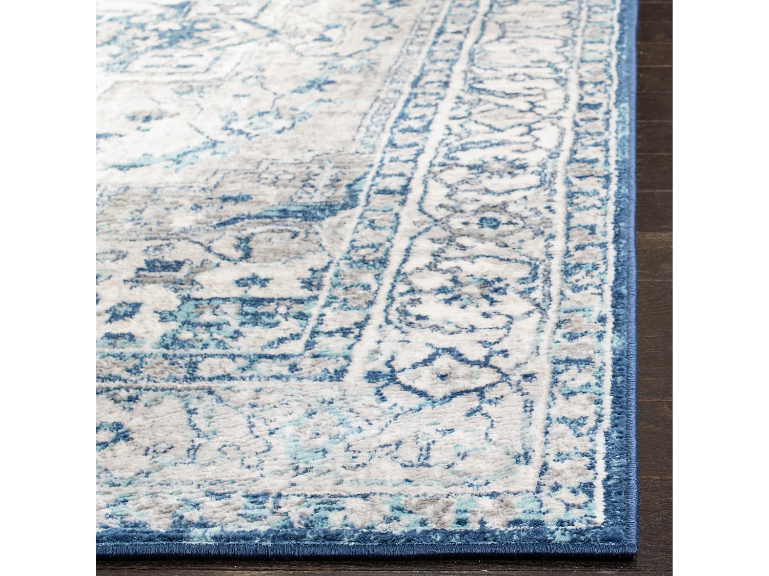 Tapis Gris/Bleu 201 X 201 cm - Russo