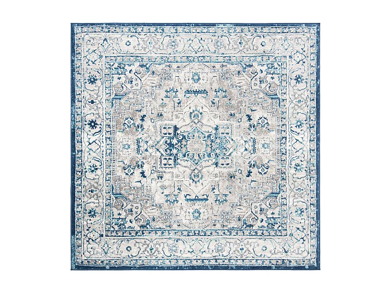 Tapis Gris/Bleu 201 X 201 cm - Russo
