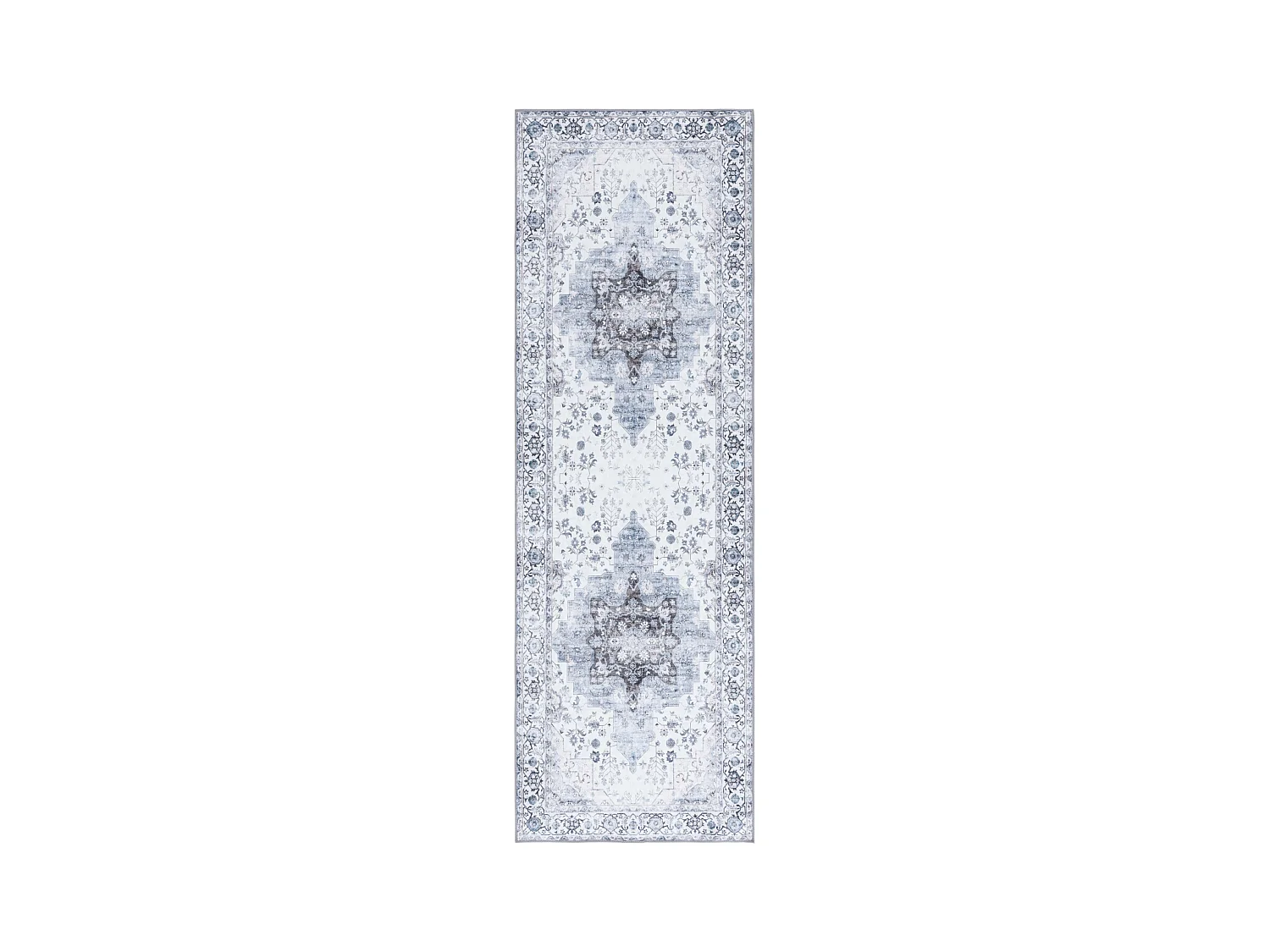 Tapis Ivoire/Bleu 76 X 183 cm - Coraline