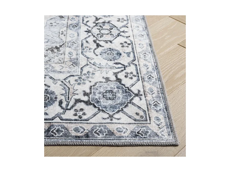 Tapis Ivoire/Bleu 76 X 183 cm - Coraline