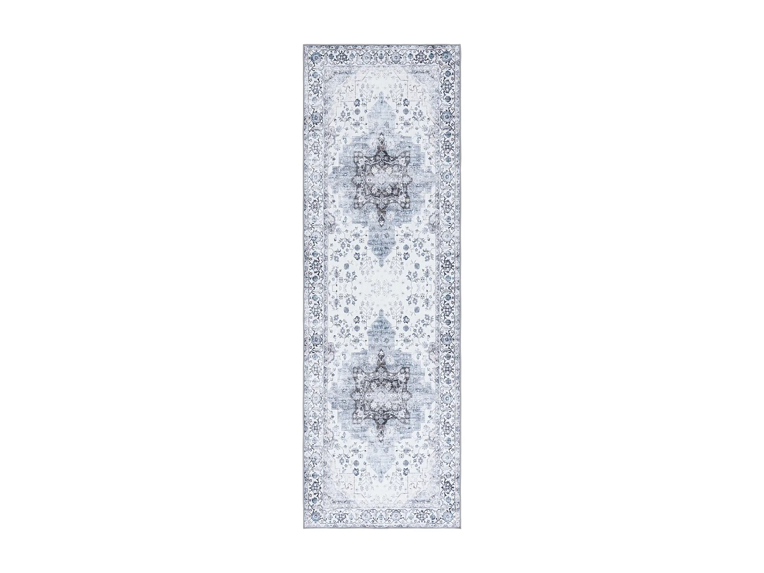 Tapis Ivoire/Bleu 76 X 183 cm - Coraline