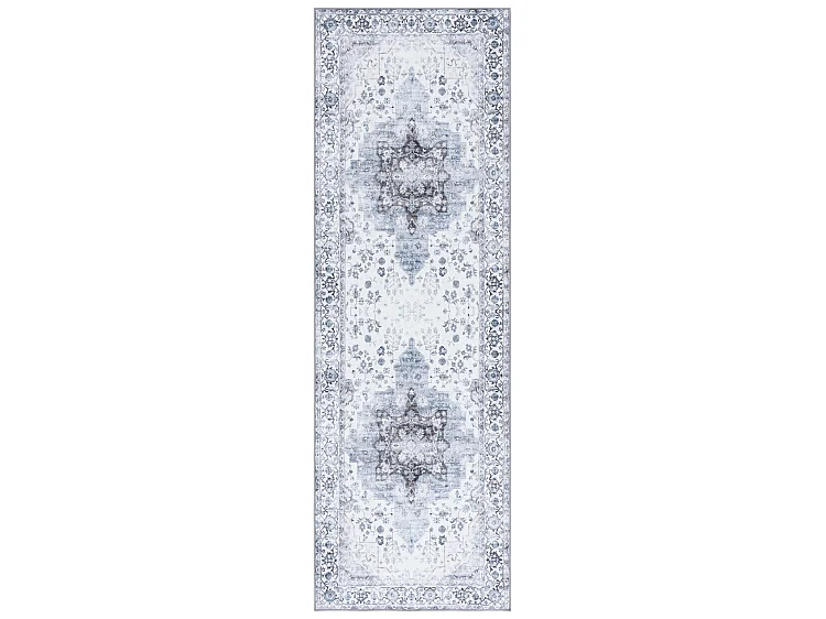 Tapis Ivoire/Bleu 76 X 183 cm - Coraline