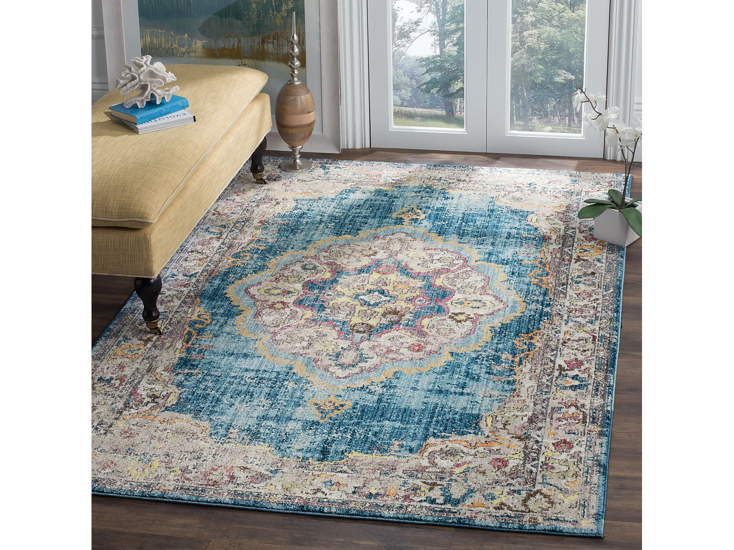 Tapis Bleu/Gris 183 X 274 cm - Malani