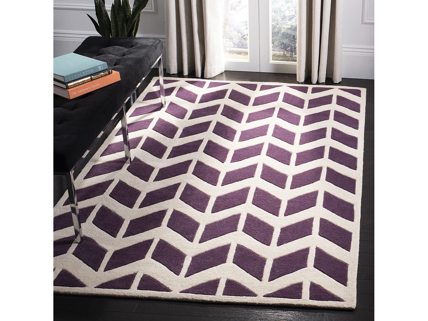 Tapis Violet/Ivoire 122 X 183 cm - Merry