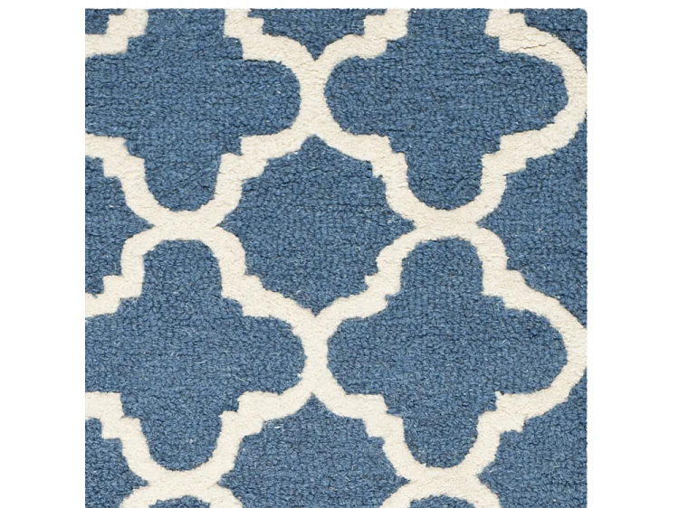 Tapis Bleu Marine/Neutre 61 X 91 cm - Bessa