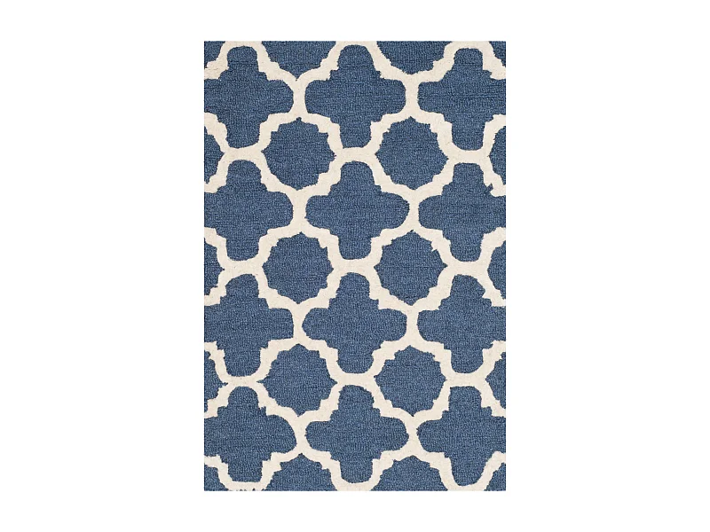Tapis Bleu Marine/Neutre 61 X 91 cm - Bessa