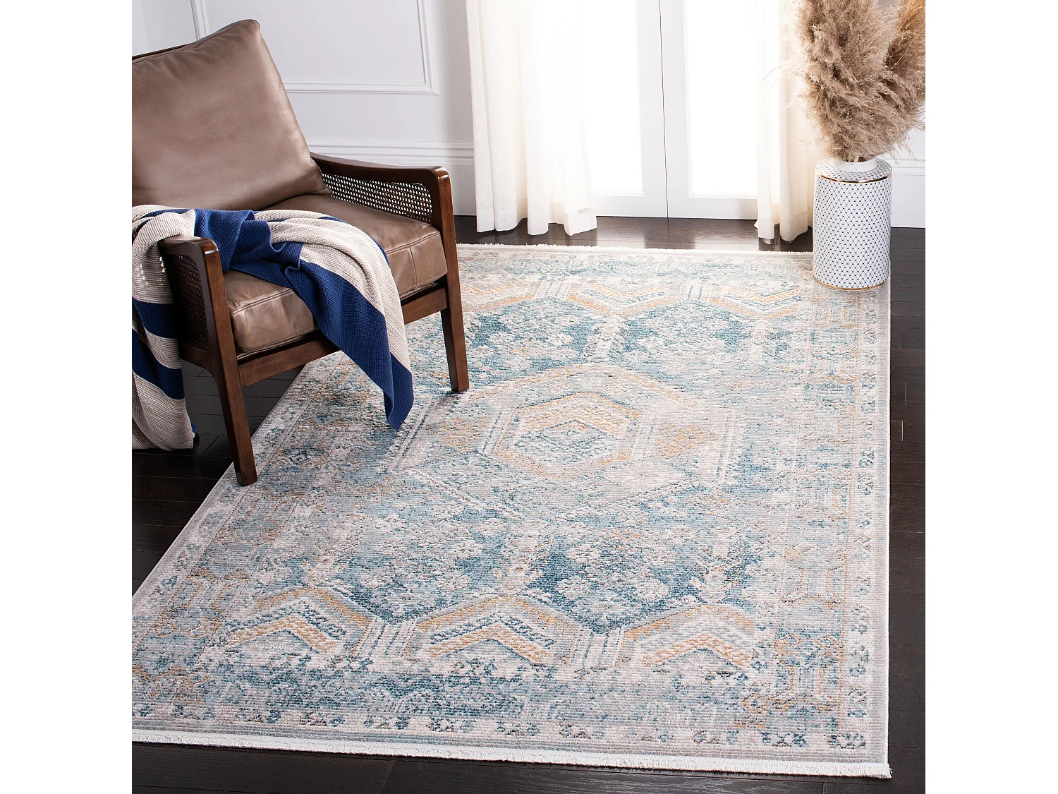 Tapis Bleu/Or 160 X 229 cm - Emerson
