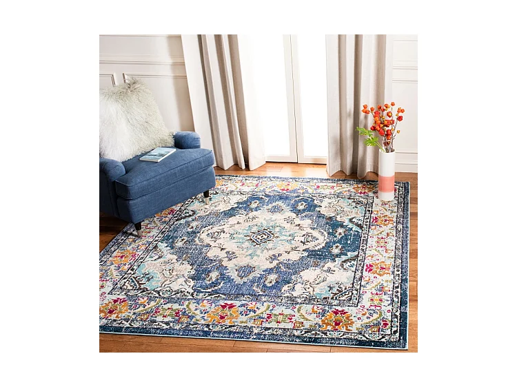 Tapis Bleu Marine/Bleu 201 X 201 cm - Milà