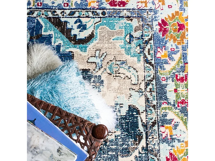 Tapis Bleu Marine/Bleu 201 X 201 cm - Milà