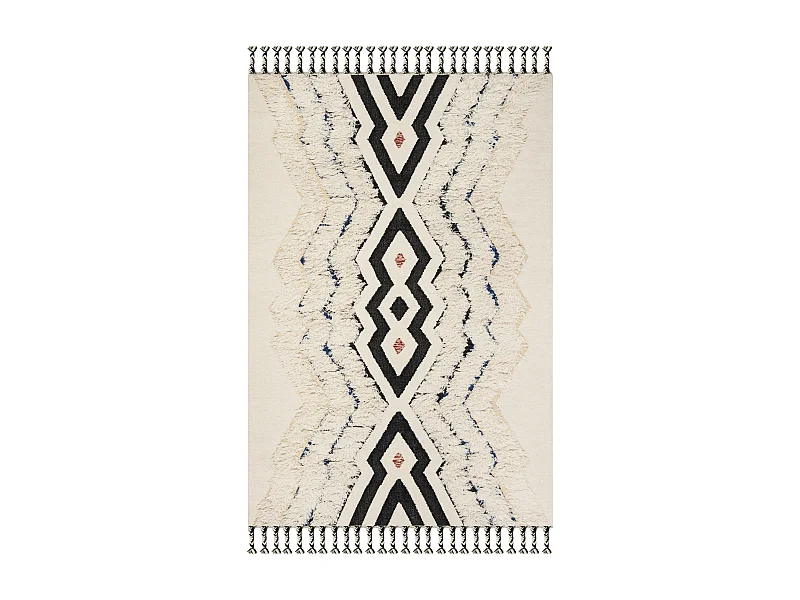 Tapis Neutre/Noir/Bleu 183 X 274 cm - Alena