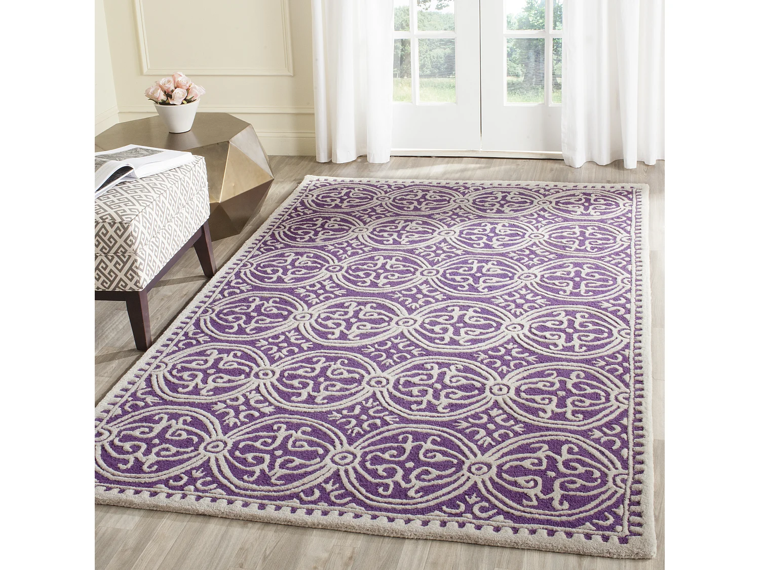 Tapis Violet/Ivoire 122 X 183 cm - Roby