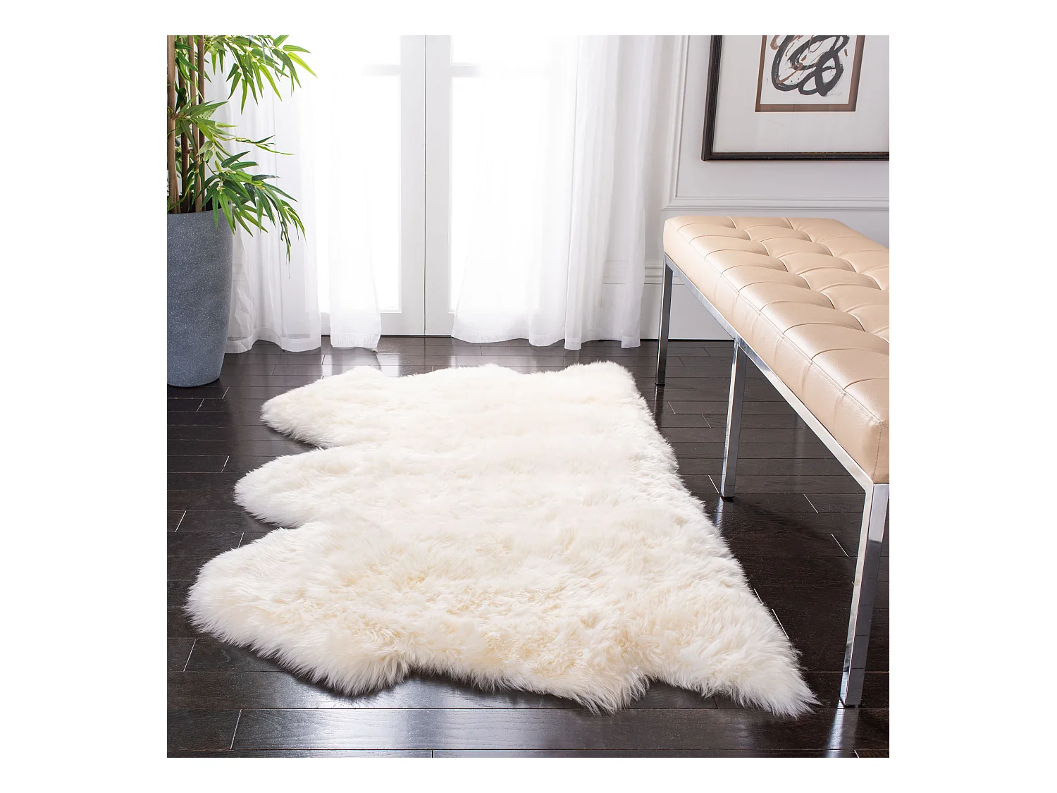 Tapis Blanc 91 X 152 cm - Ree