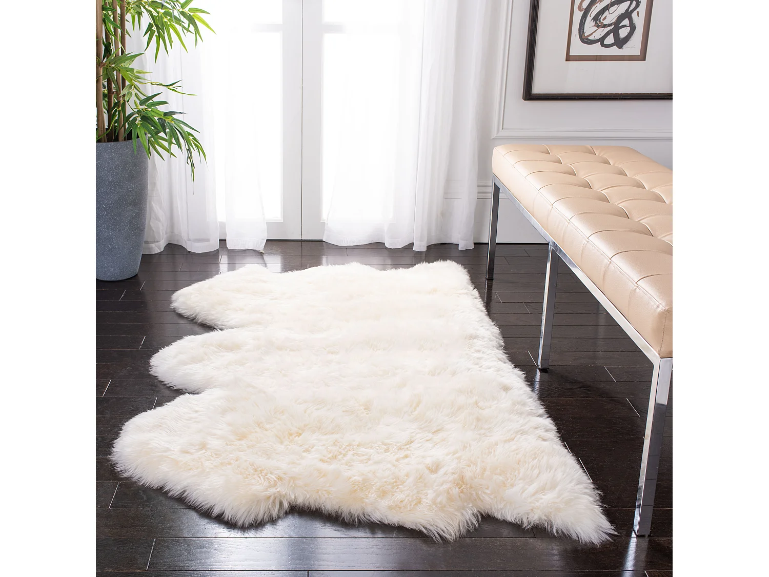 Tapis Blanc 91 X 152 cm - Ree