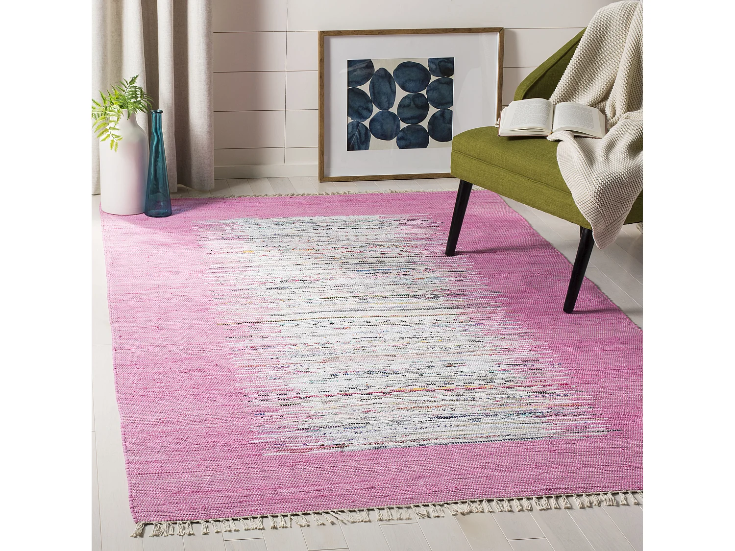 Tapis Neutre/Rose 122 X 183 cm - Saltillo