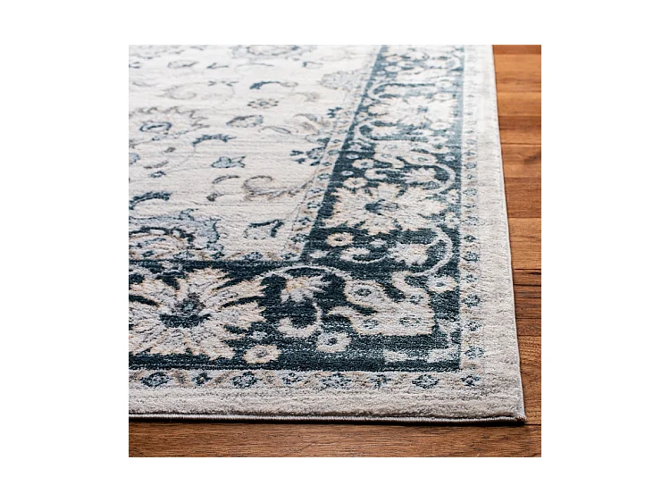 Tapis Neutre/Bleu Marine 122 X 183 cm - Alayna