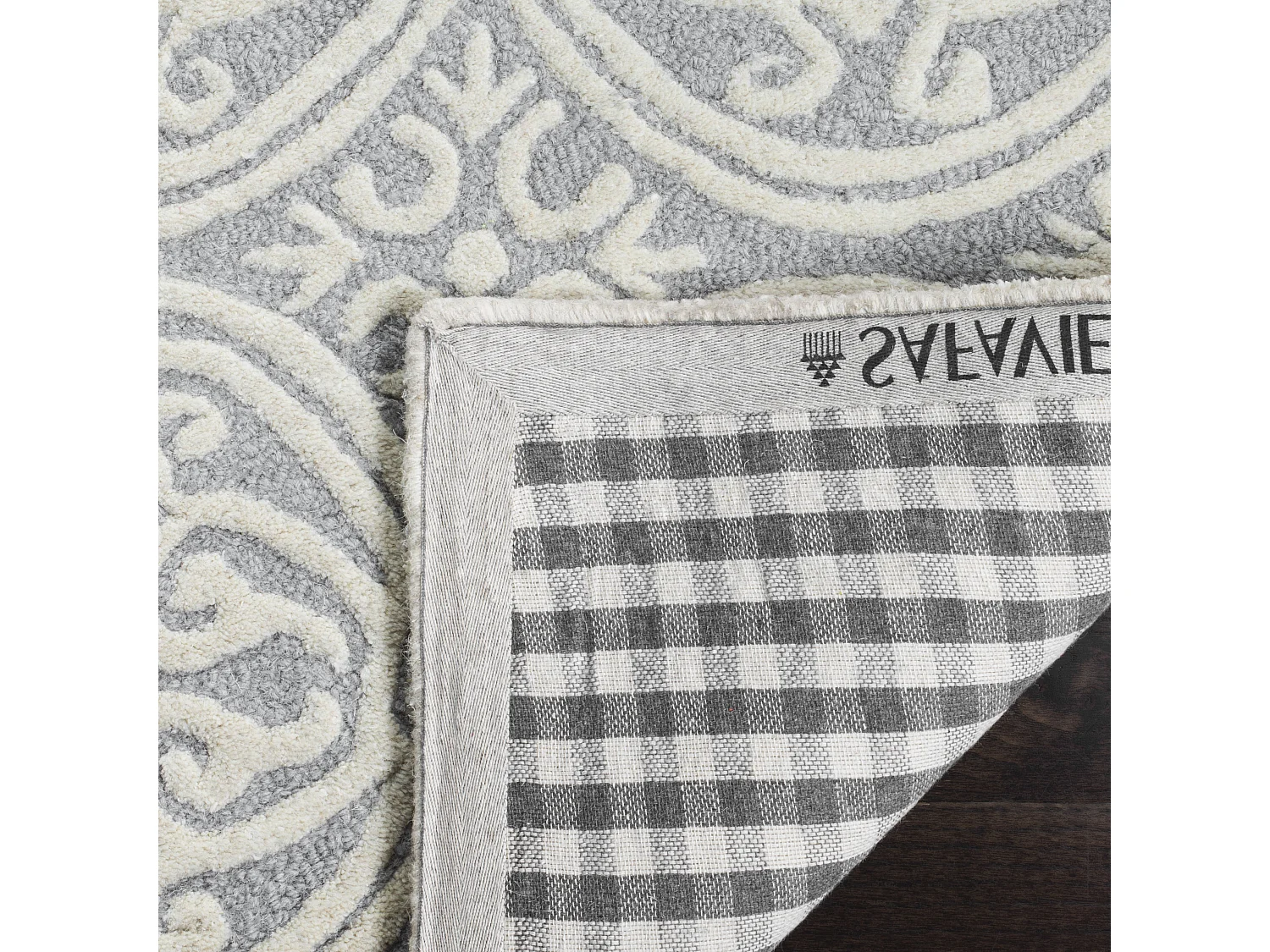 Tapis Argent/Ivoire 76 x 244 cm - Roby
