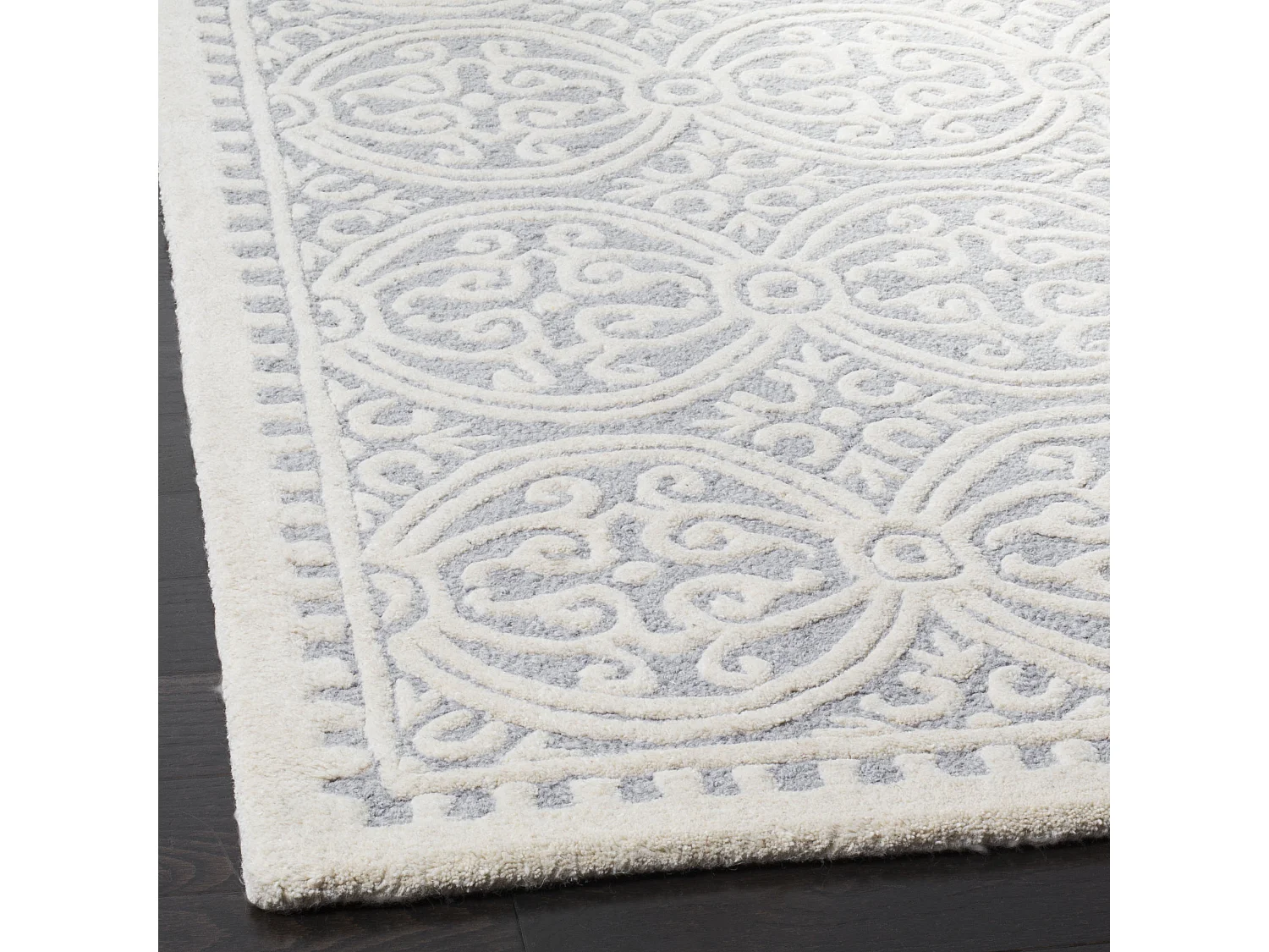Tapis Argent/Ivoire 76 x 244 cm - Roby