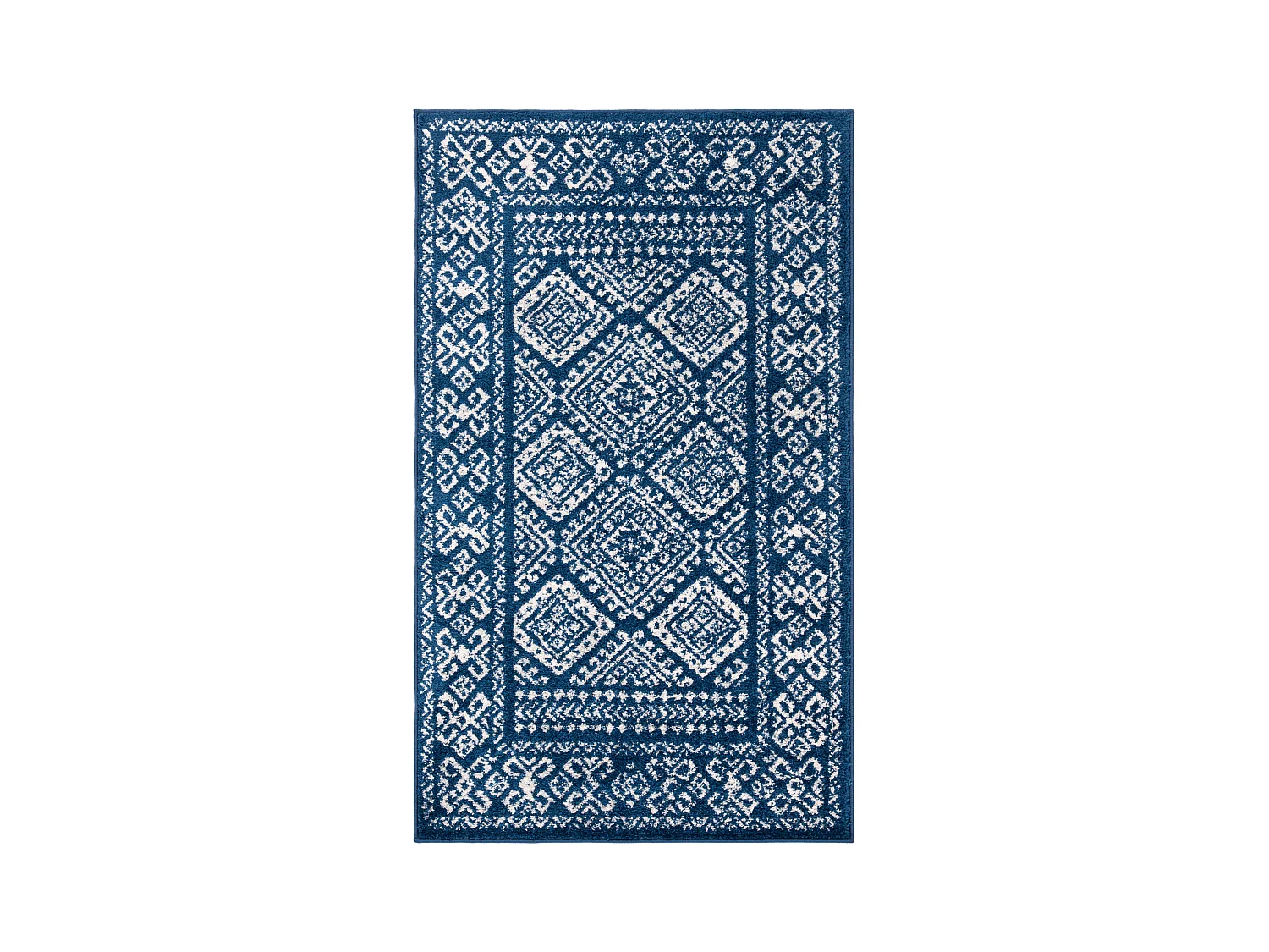 Tapis Bleu Marine/Neutre 91 X 152 cm - Catherine