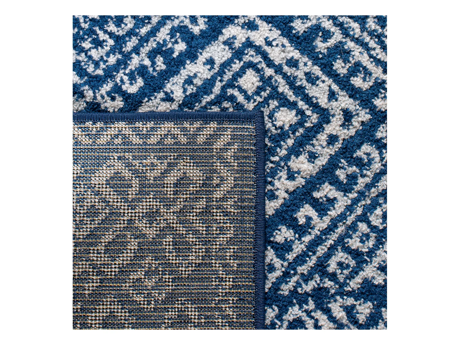 Tapis Bleu Marine/Neutre 91 X 152 cm - Catherine