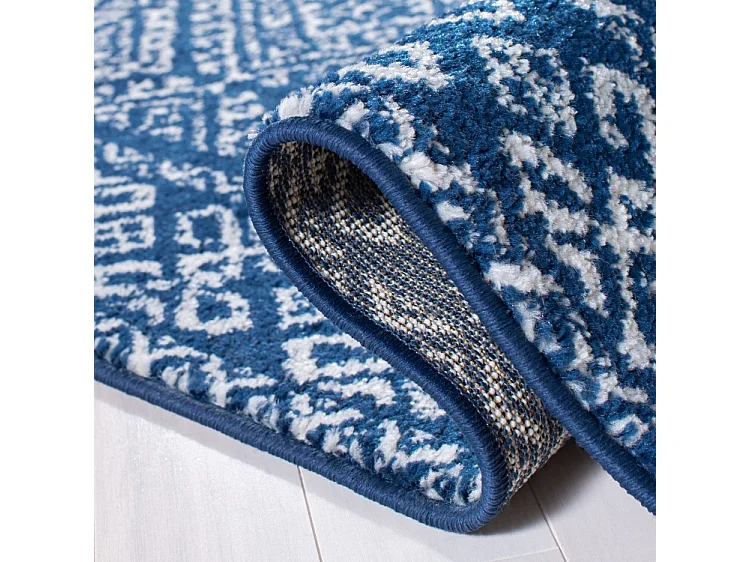 Tapis Bleu Marine/Neutre 91 X 152 cm - Catherine