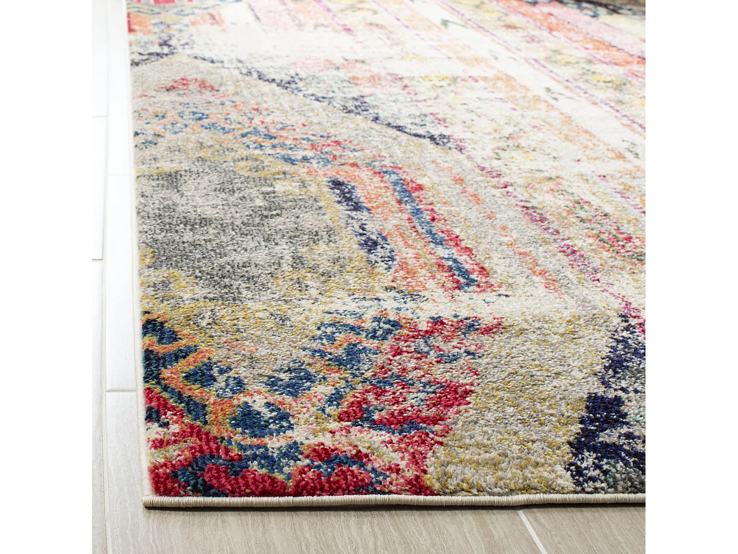 Tapis Gris/Multicolore 91 X 152 cm - Livia