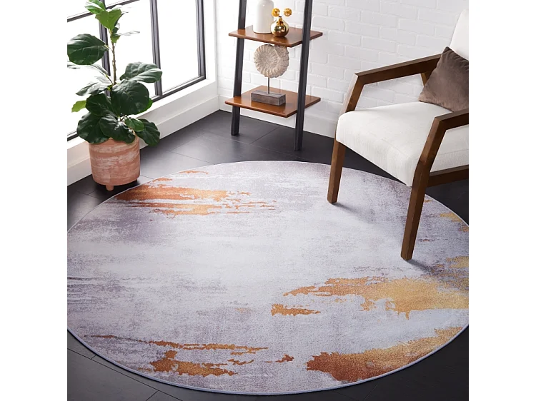 Tapis Gris/Rouge 183 X 183 cm - Iona