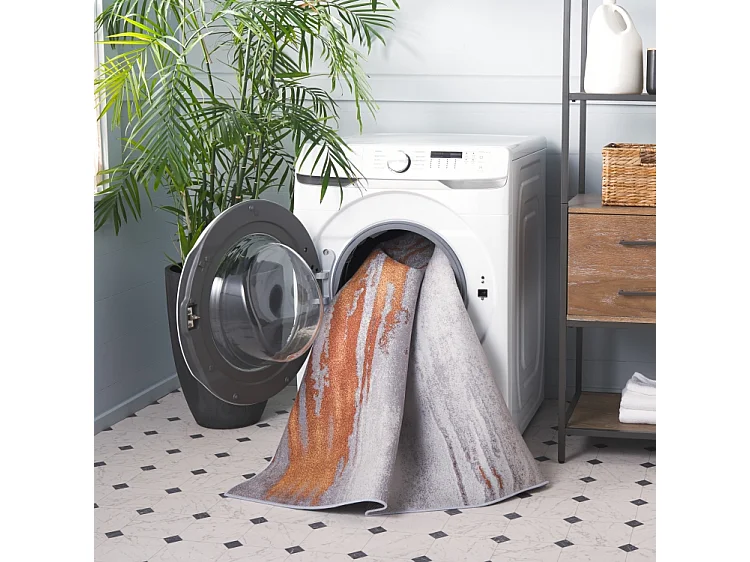 Tapis Gris/Rouge 183 X 183 cm - Iona