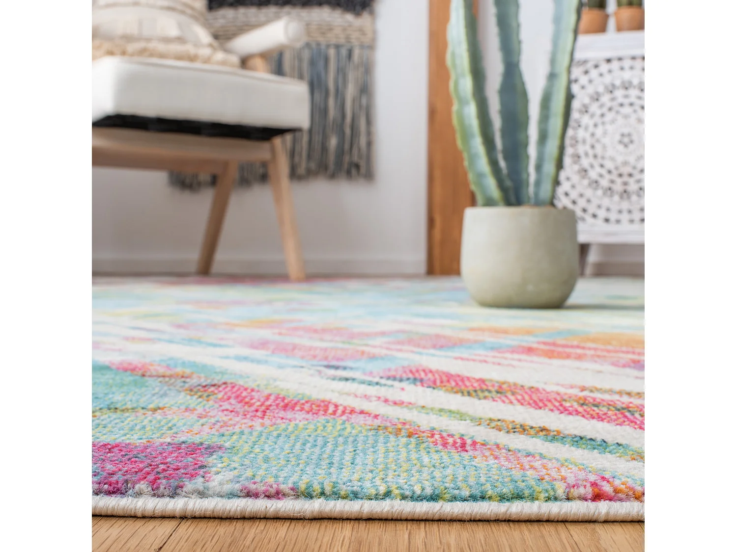 Tapis Neutre/Bleu 122 X 183 cm - Lily