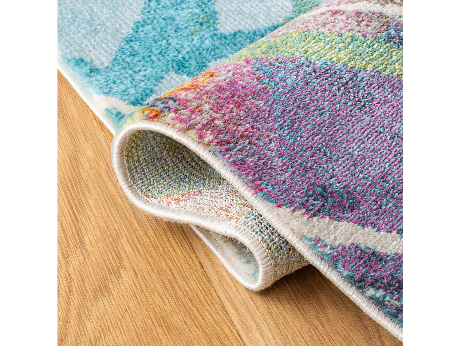 Tapis Neutre/Bleu 122 X 183 cm - Lily
