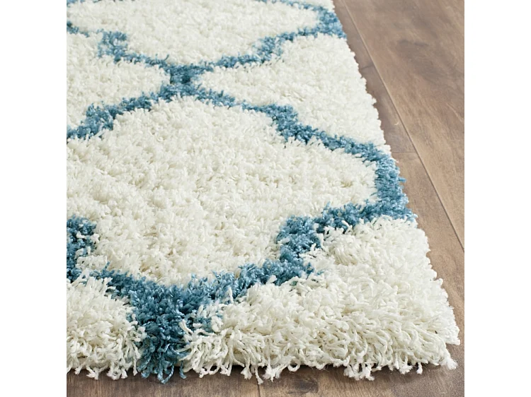 Tapis Neutre/Bleu 91 X 152 cm - Ruth