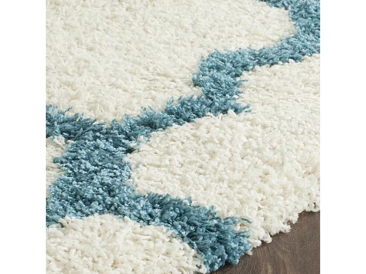 Tapis Neutre/Bleu 91 X 152 cm - Ruth