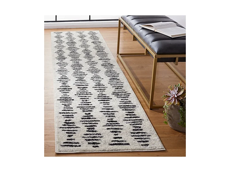 Tapis Ivoire/Noir 61 X 152 cm - Nafuna