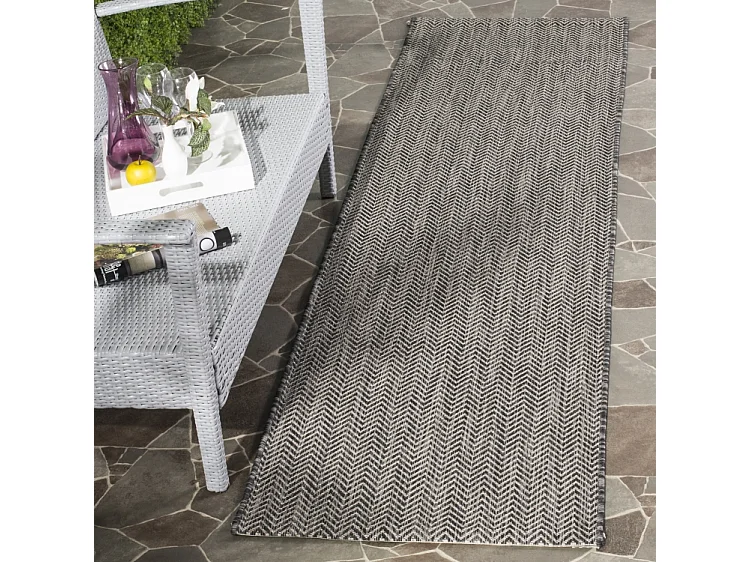 Tapis Noir/Beige 69 X 201 cm - Serenna